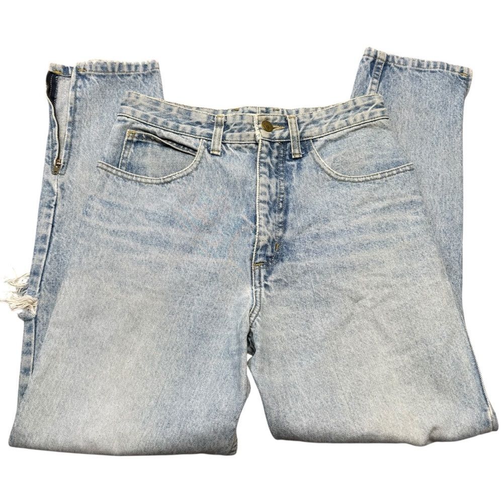 |VTG| GUESS Super High Rise Tapered Zip Hem Distressed Jeans